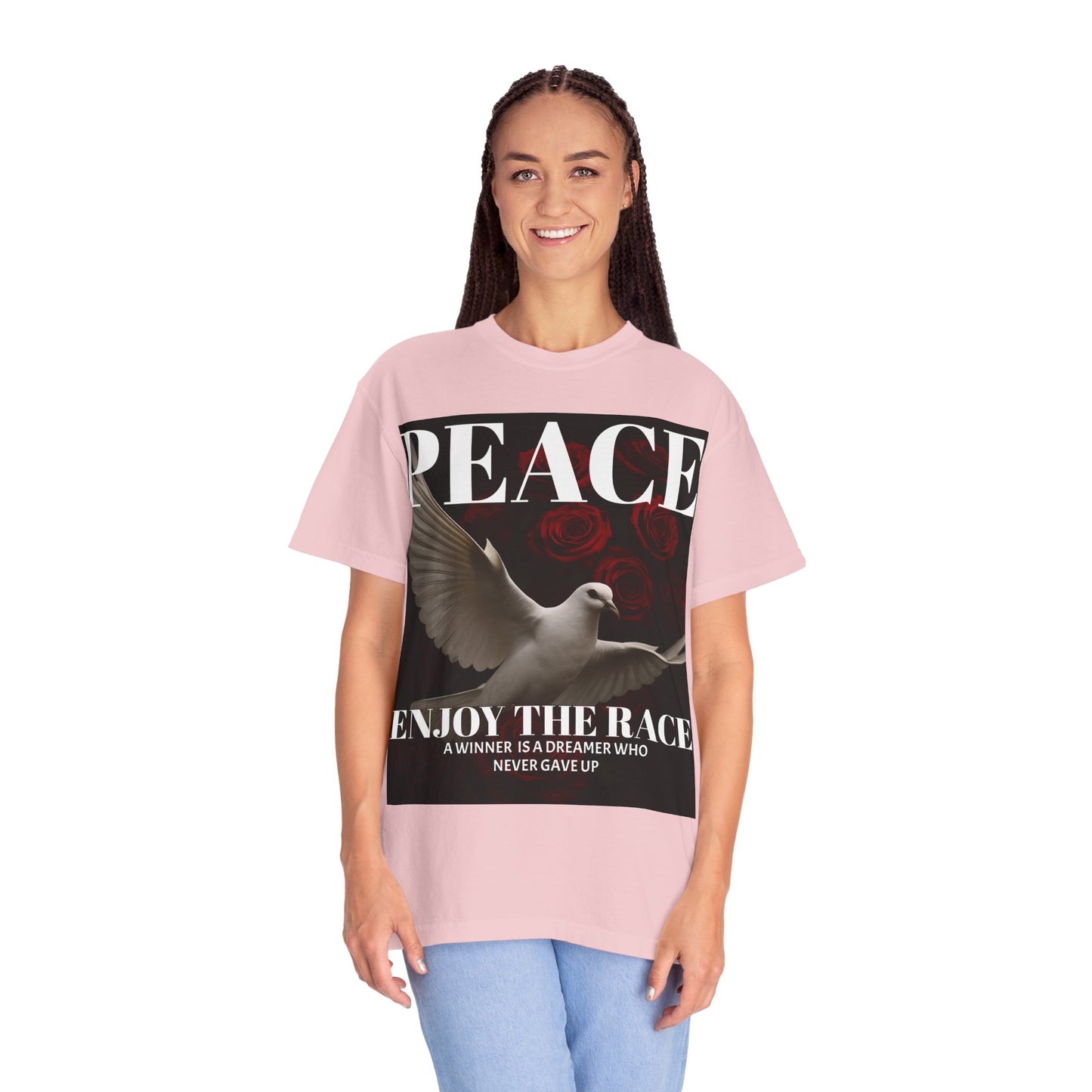 Peace & Inspiration Graphic T-Shirt, Unisex Tee for Dreamers, Motivational Apparel, Gift for Spiritual Seekers, Casual Wear