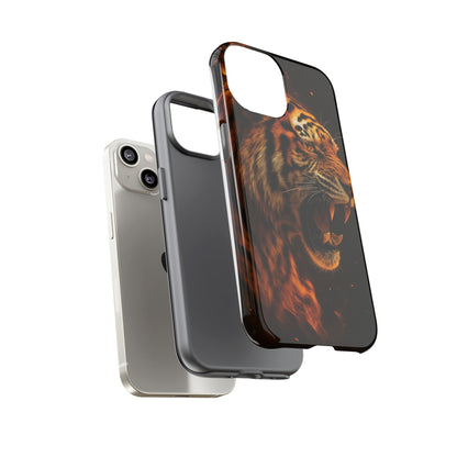 Phone Case - Flaming Tiger Tough Case
