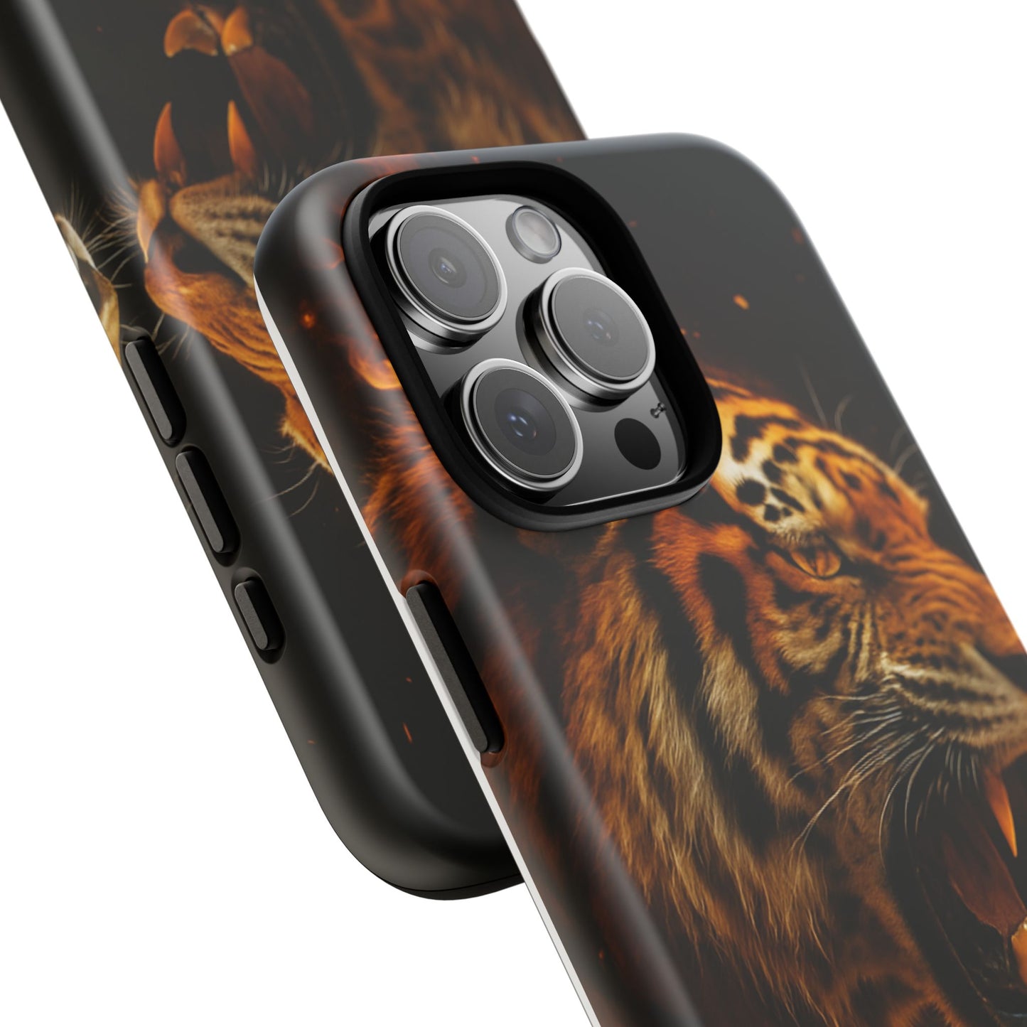 Phone Case - Flaming Tiger Tough Case