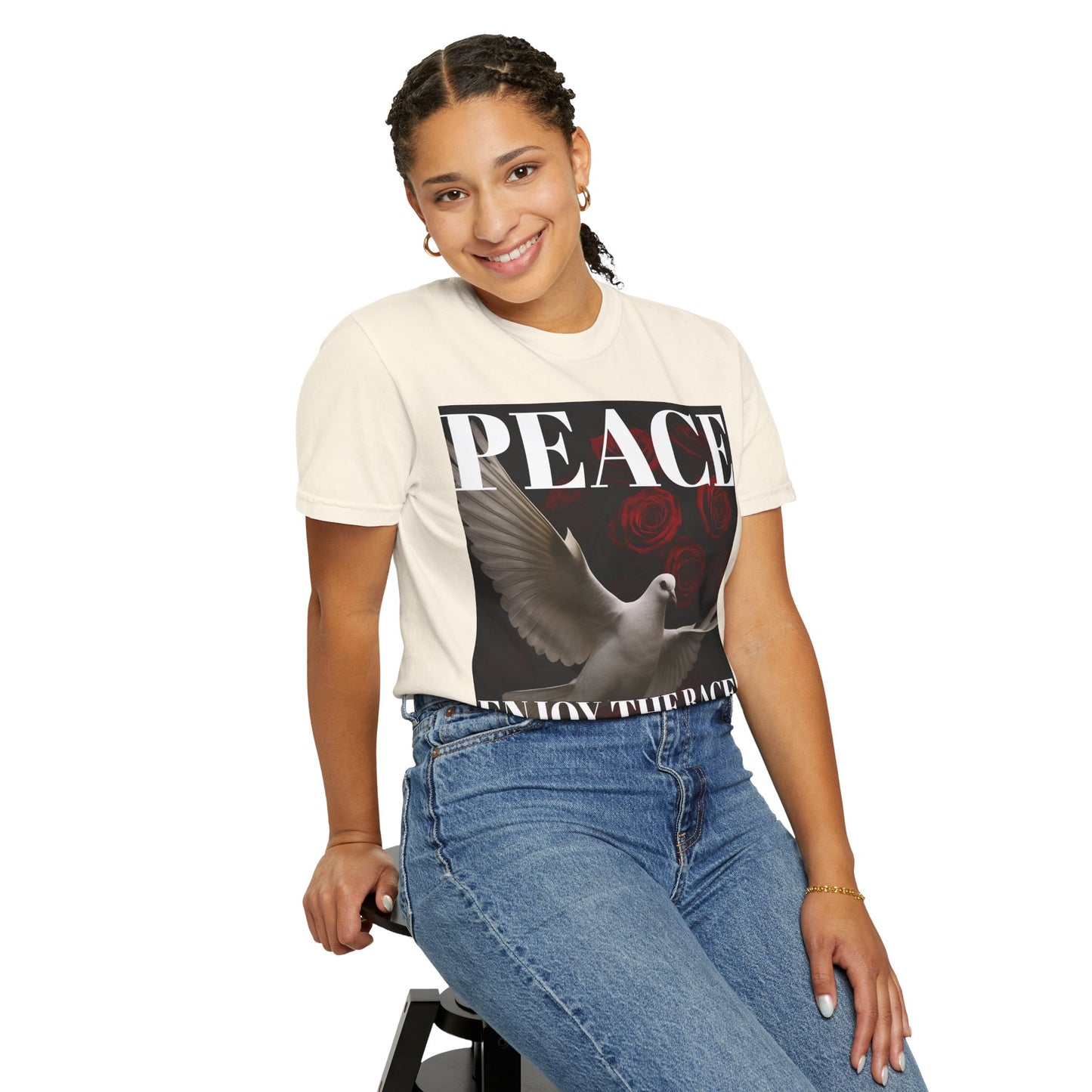 Peace & Inspiration Graphic T-Shirt, Unisex Tee for Dreamers, Motivational Apparel, Gift for Spiritual Seekers, Casual Wear