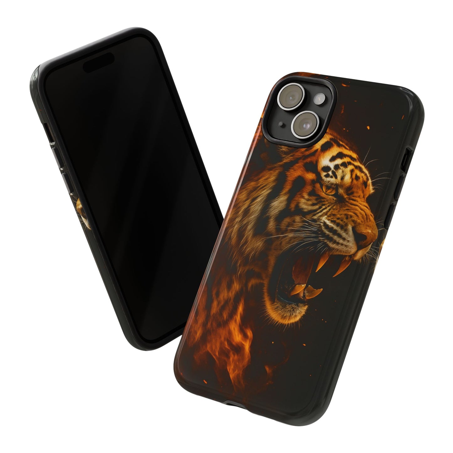 Phone Case - Flaming Tiger Tough Case