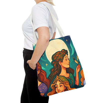 Mystical Journey Tote Bag - Stylish, Artful Carry-All for Everyday, Festivals, and Gift Giving