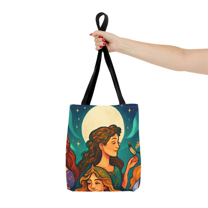 Mystical Journey Tote Bag - Stylish, Artful Carry-All for Everyday, Festivals, and Gift Giving