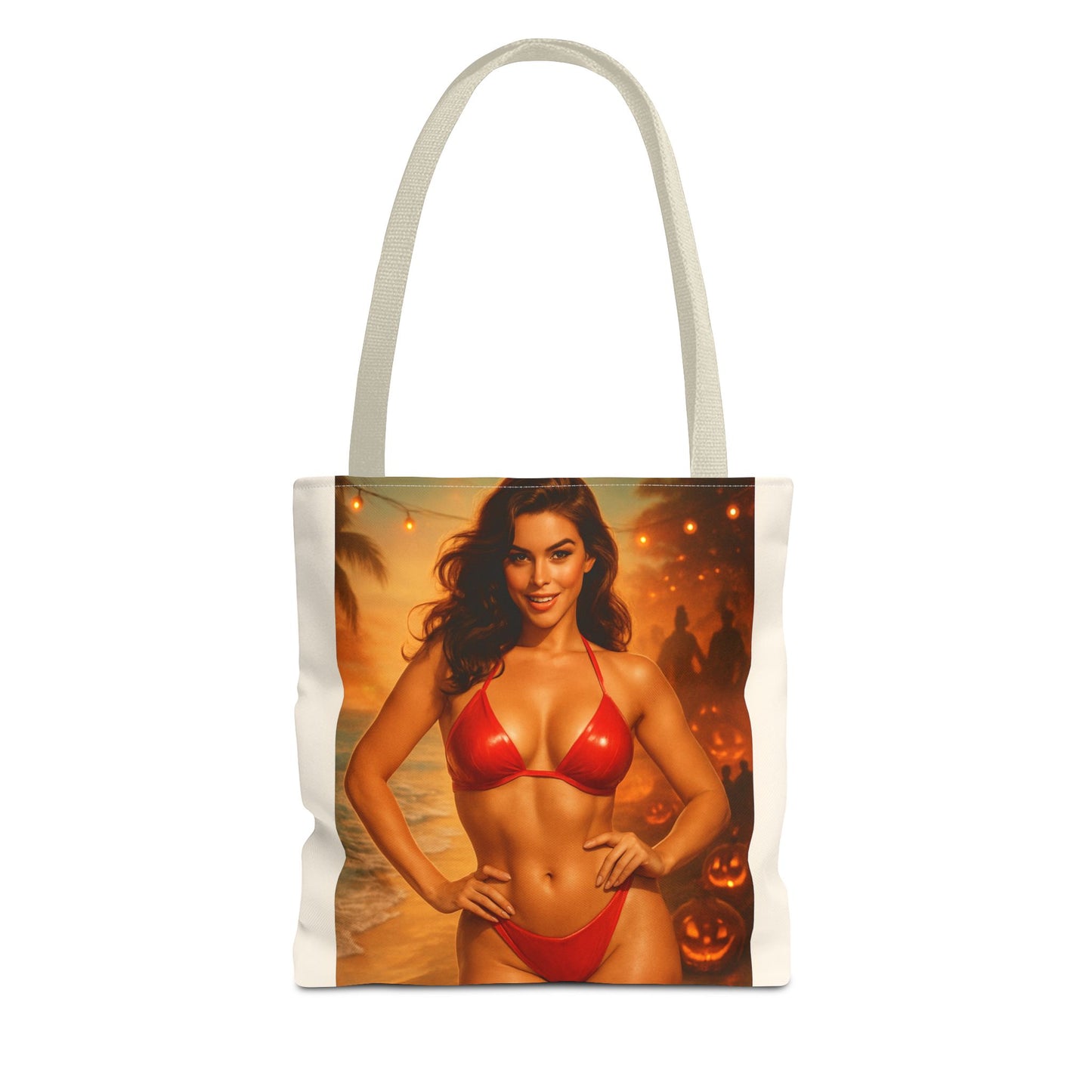 Spooky Beach Vibes Tote Bag, Halloween Beach Bag, Summer Tote, Fun Halloween Gift, Fashionable Carryall