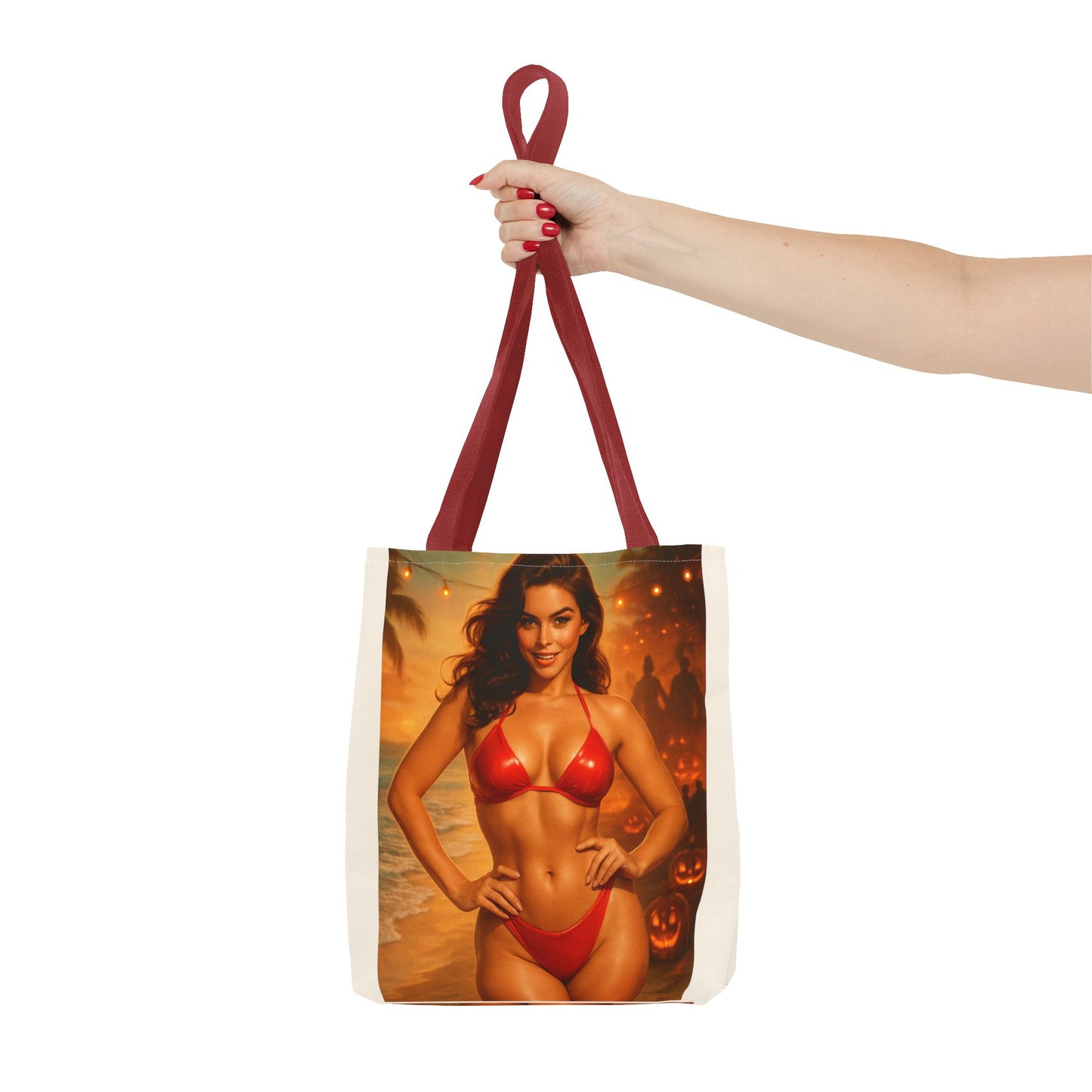 Spooky Beach Vibes Tote Bag, Halloween Beach Bag, Summer Tote, Fun Halloween Gift, Fashionable Carryall