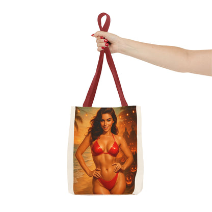 Spooky Beach Vibes Tote Bag, Halloween Beach Bag, Summer Tote, Fun Halloween Gift, Fashionable Carryall