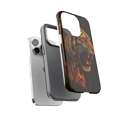 Phone Case - Flaming Tiger Tough Case