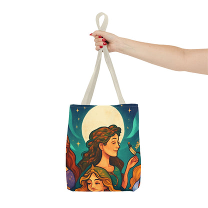 Mystical Journey Tote Bag - Stylish, Artful Carry-All for Everyday, Festivals, and Gift Giving