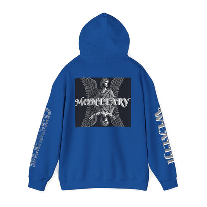 Monetary Design Sweatshirt - Unisex Heavy Blend Hoodie, Graphic Hooded Sweatshirt, Casual Streetwear, Gifts for Her, Cozy Layering