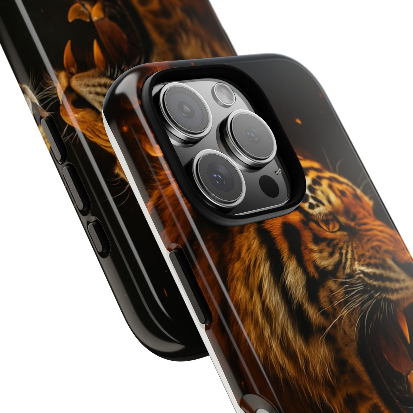 Phone Case - Flaming Tiger Tough Case