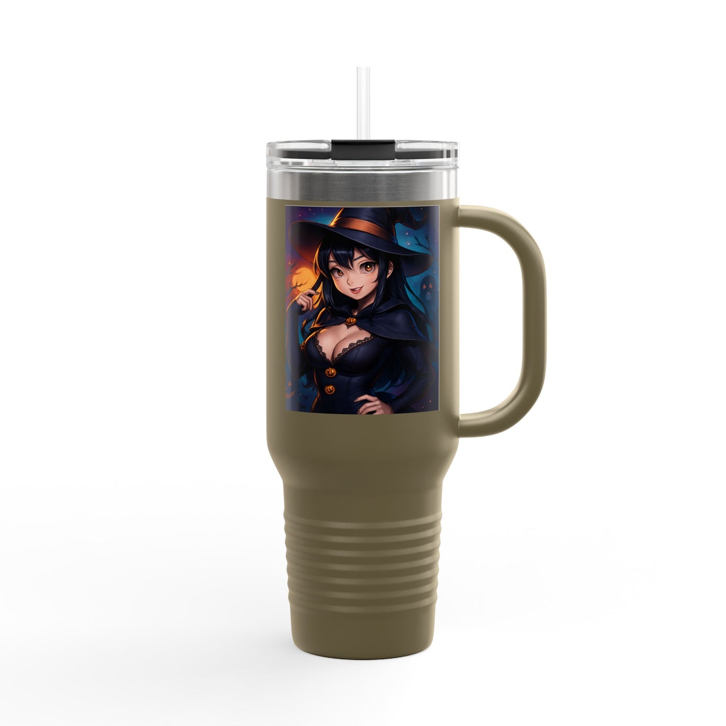 Magical Insulated Travel Mug, 40oz - Perfect for Hot Beverages, Witch Themed Mug, Coffee Tumbler, Gifts for Halloween & Autumn