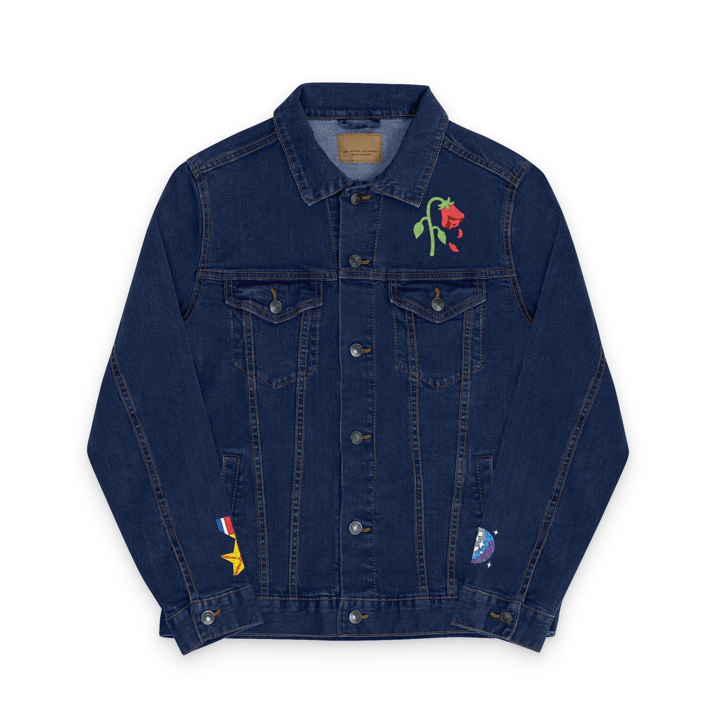 Chic Embroidered Denim Jacket, Unisex Casual Outerwear, Trendy Summer Layering, Unique Gift for Her/Him, Perfect for Festivals and [...]