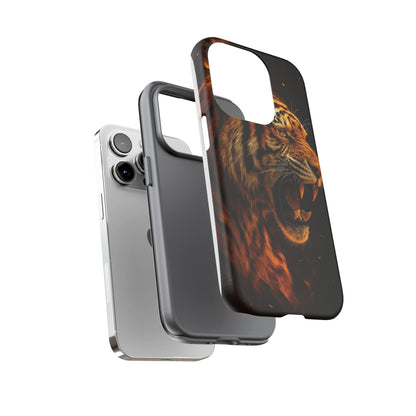Phone Case - Flaming Tiger Tough Case