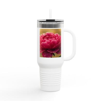 Floral Design Insulated Travel Mug, 40oz, Perfect for Travel, Coffee Lover Gift, Birthday, Floral Mug, Eco-Friendly Drinkware