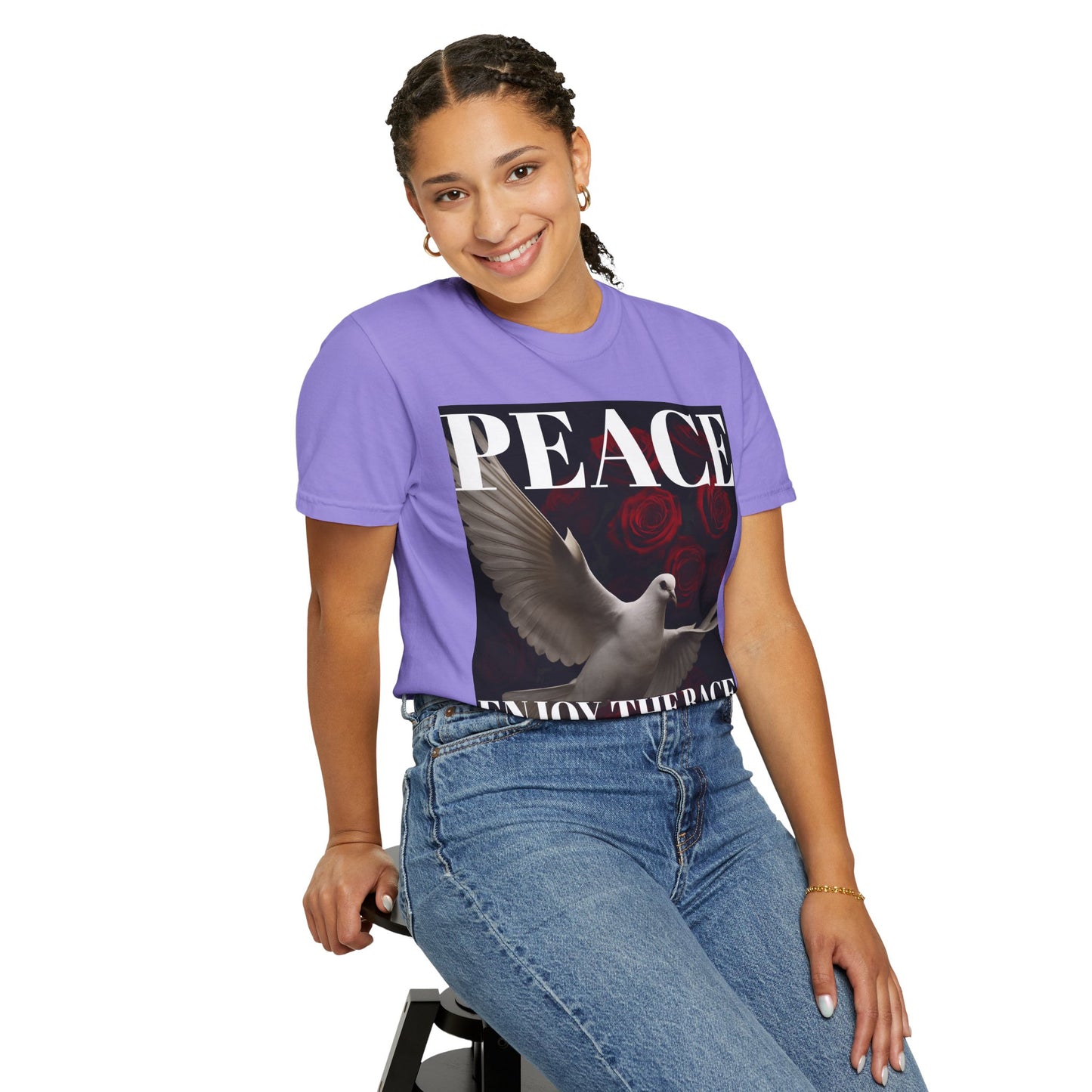 Peace & Inspiration Graphic T-Shirt, Unisex Tee for Dreamers, Motivational Apparel, Gift for Spiritual Seekers, Casual Wear