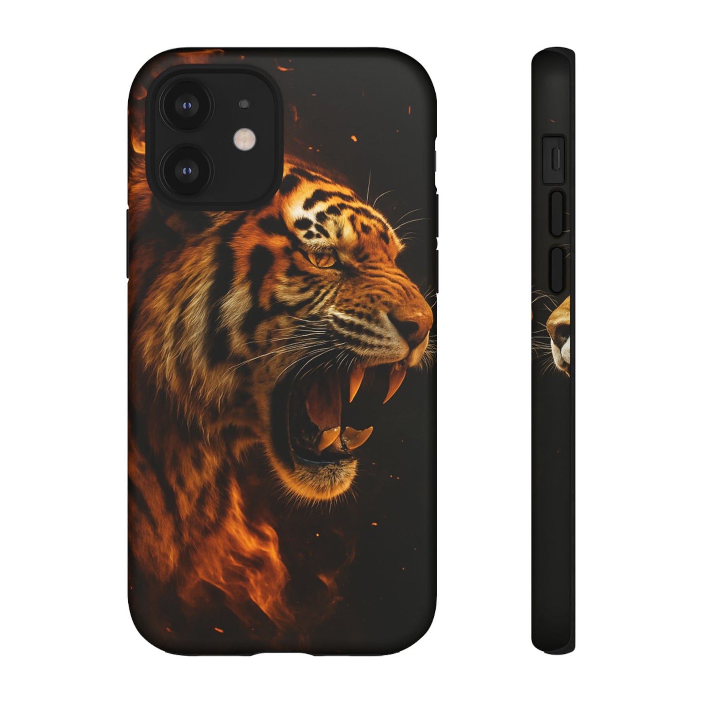 Phone Case - Flaming Tiger Tough Case