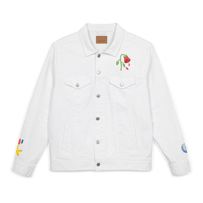 Chic Embroidered Denim Jacket, Unisex Casual Outerwear, Trendy Summer Layering, Unique Gift for Her/Him, Perfect for Festivals and [...]