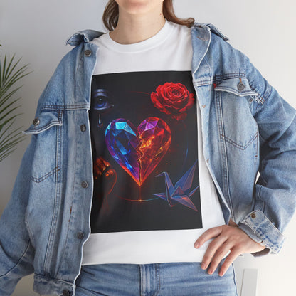 Mystical Eye Art Tee, Unisex Heavy Cotton T-Shirt, Unique Graphic Tee, Bohemian Style Shirt, Perfect Gift for Artists, Occult Lovers