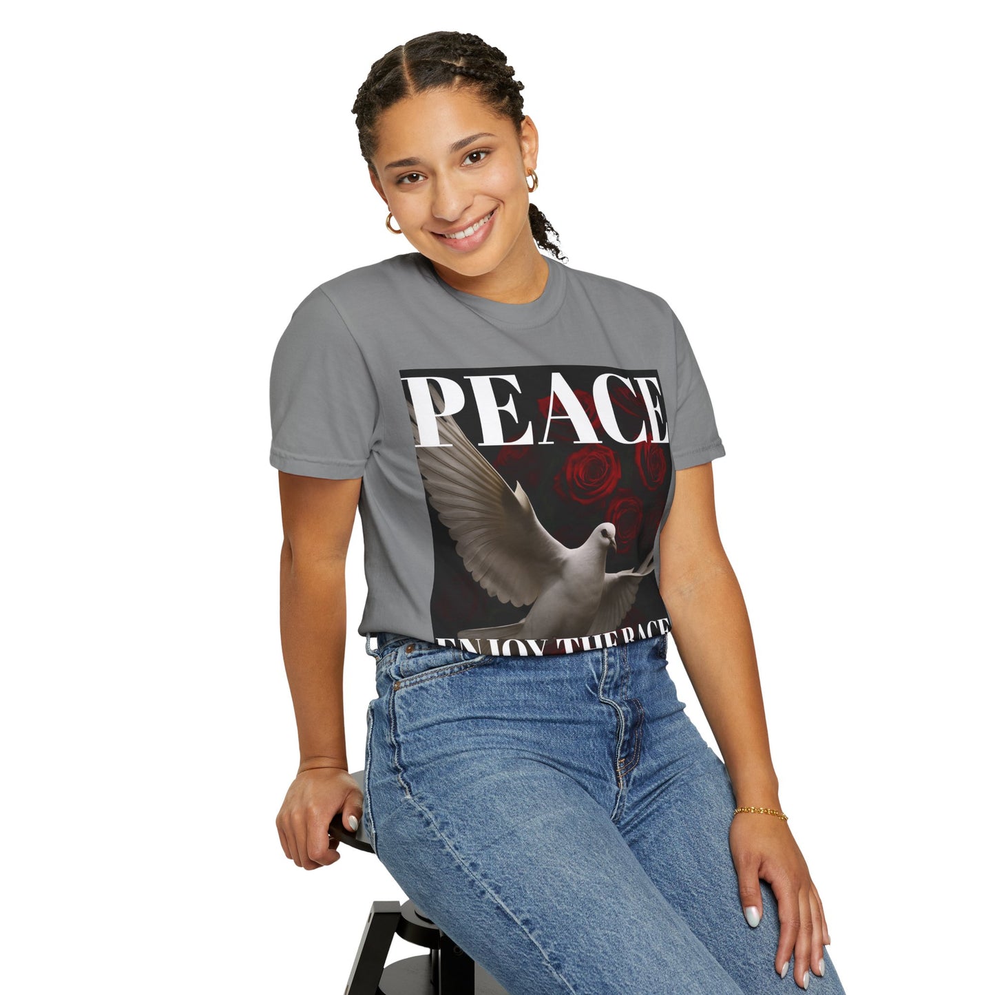 Peace & Inspiration Graphic T-Shirt, Unisex Tee for Dreamers, Motivational Apparel, Gift for Spiritual Seekers, Casual Wear