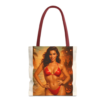 Spooky Beach Vibes Tote Bag, Halloween Beach Bag, Summer Tote, Fun Halloween Gift, Fashionable Carryall