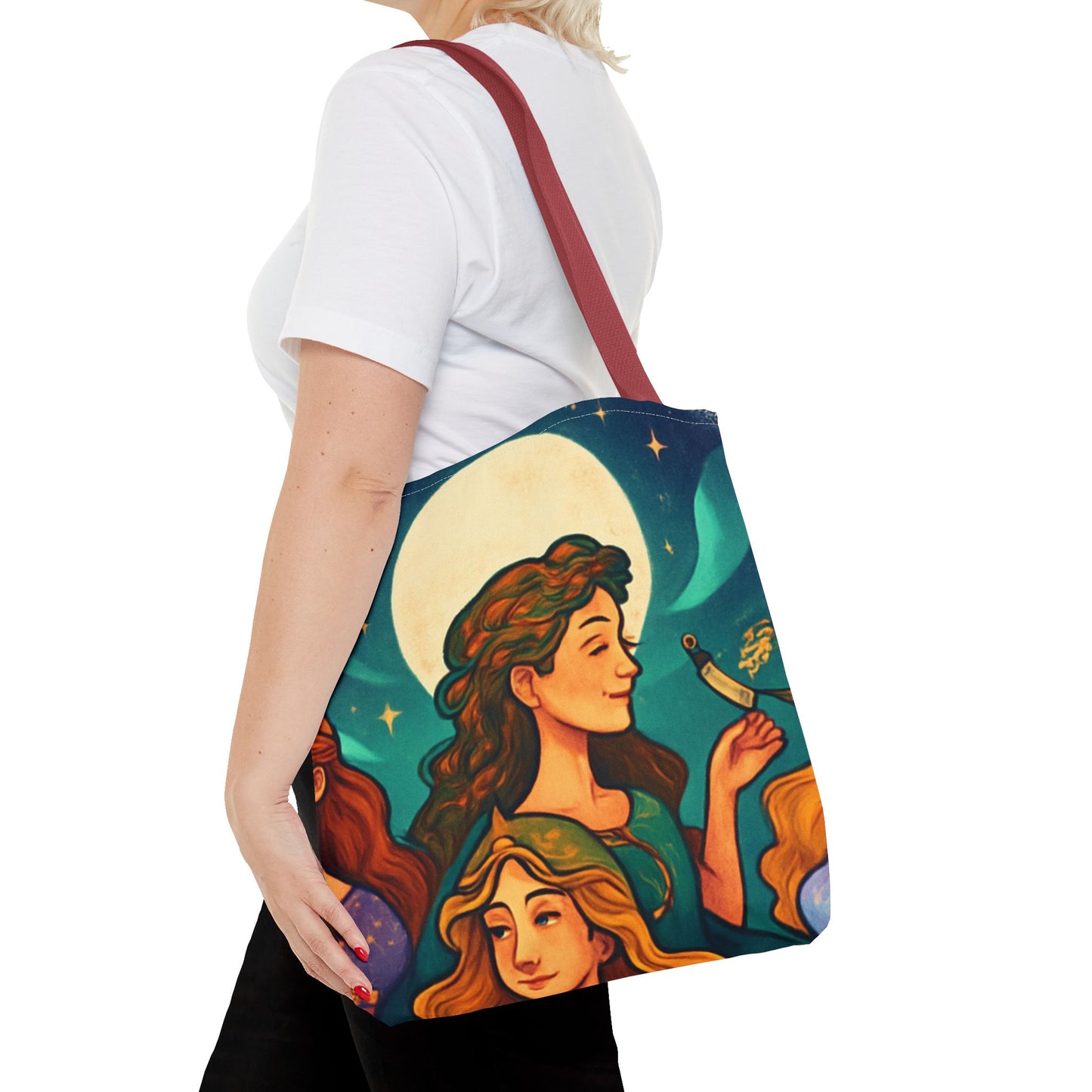 Mystical Journey Tote Bag - Stylish, Artful Carry-All for Everyday, Festivals, and Gift Giving