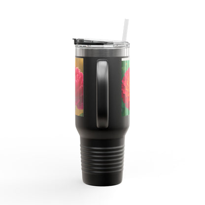 Floral Design Insulated Travel Mug, 40oz, Perfect for Travel, Coffee Lover Gift, Birthday, Floral Mug, Eco-Friendly Drinkware