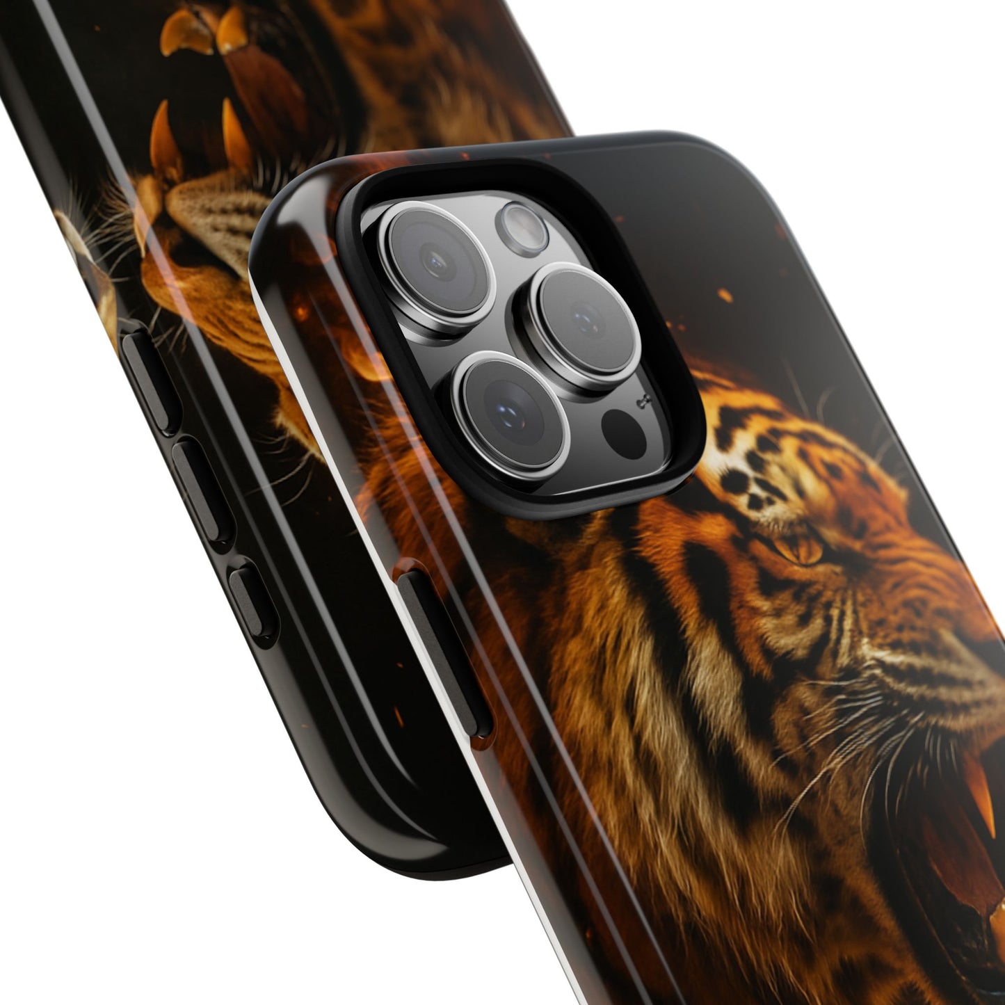 Phone Case - Flaming Tiger Tough Case