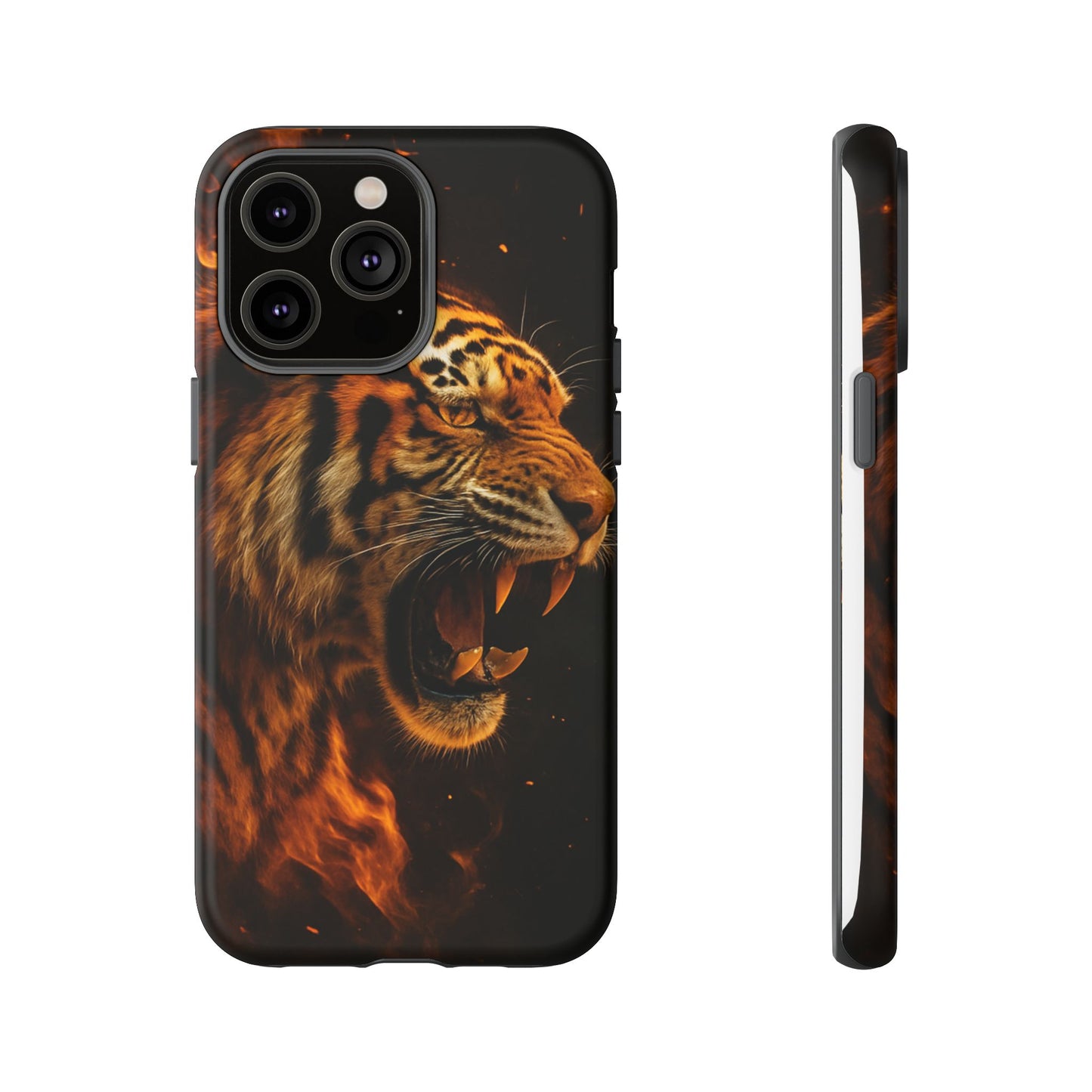 Phone Case - Flaming Tiger Tough Case