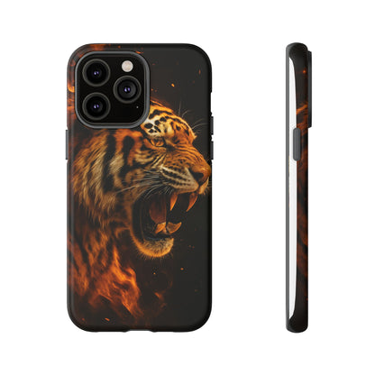 Phone Case - Flaming Tiger Tough Case