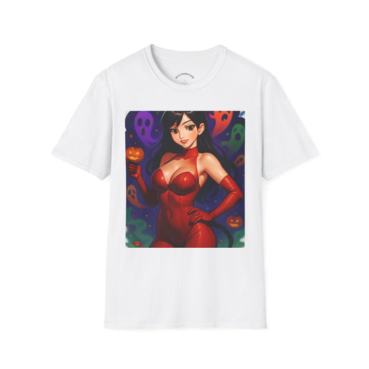 Halloween Devil T-Shirt - Spooky Cute Graphic Tee, Horror Theme Apparel, Gift for Halloween Party, Unisex Costume Shirt, Cosplay Tee