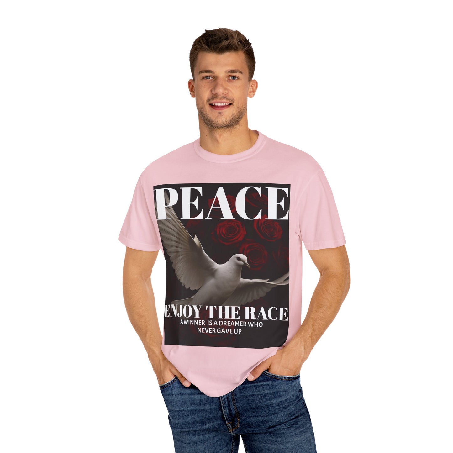 Peace & Inspiration Graphic T-Shirt, Unisex Tee for Dreamers, Motivational Apparel, Gift for Spiritual Seekers, Casual Wear