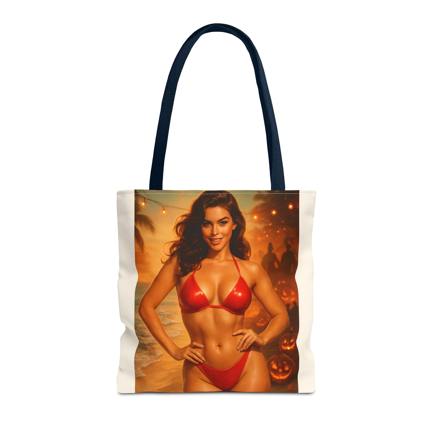 Spooky Beach Vibes Tote Bag, Halloween Beach Bag, Summer Tote, Fun Halloween Gift, Fashionable Carryall
