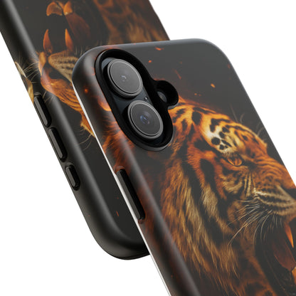 Phone Case - Flaming Tiger Tough Case