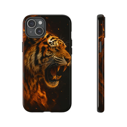 Phone Case - Flaming Tiger Tough Case
