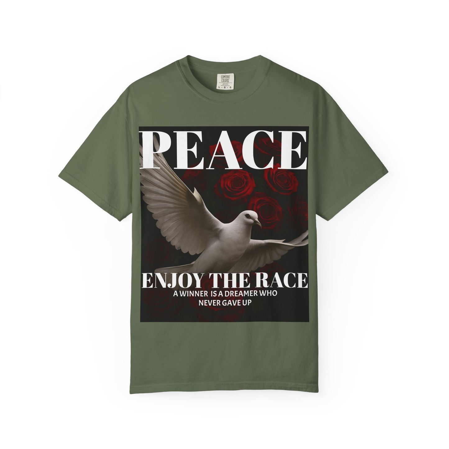 Peace & Inspiration Graphic T-Shirt, Unisex Tee for Dreamers, Motivational Apparel, Gift for Spiritual Seekers, Casual Wear