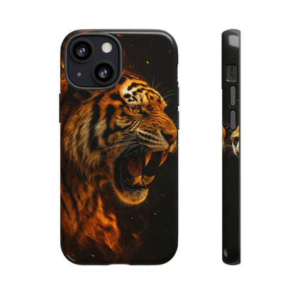 Phone Case - Flaming Tiger Tough Case