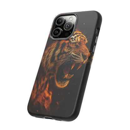 Phone Case - Flaming Tiger Tough Case