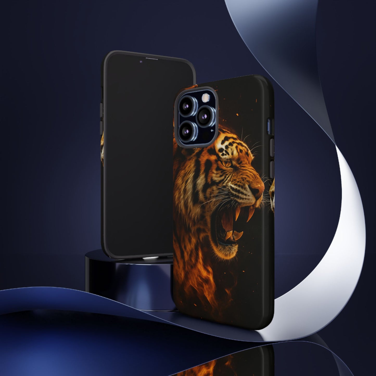 Phone Case - Flaming Tiger Tough Case