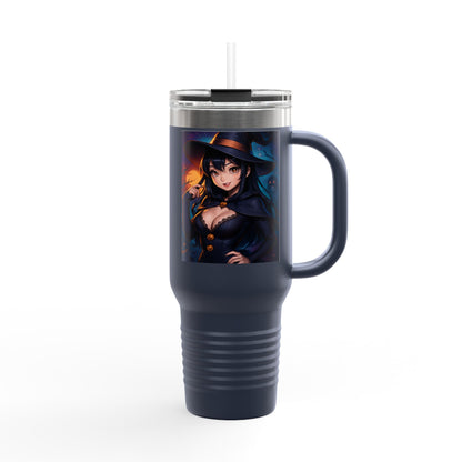 Magical Insulated Travel Mug, 40oz - Perfect for Hot Beverages, Witch Themed Mug, Coffee Tumbler, Gifts for Halloween & Autumn
