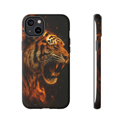 Phone Case - Flaming Tiger Tough Case