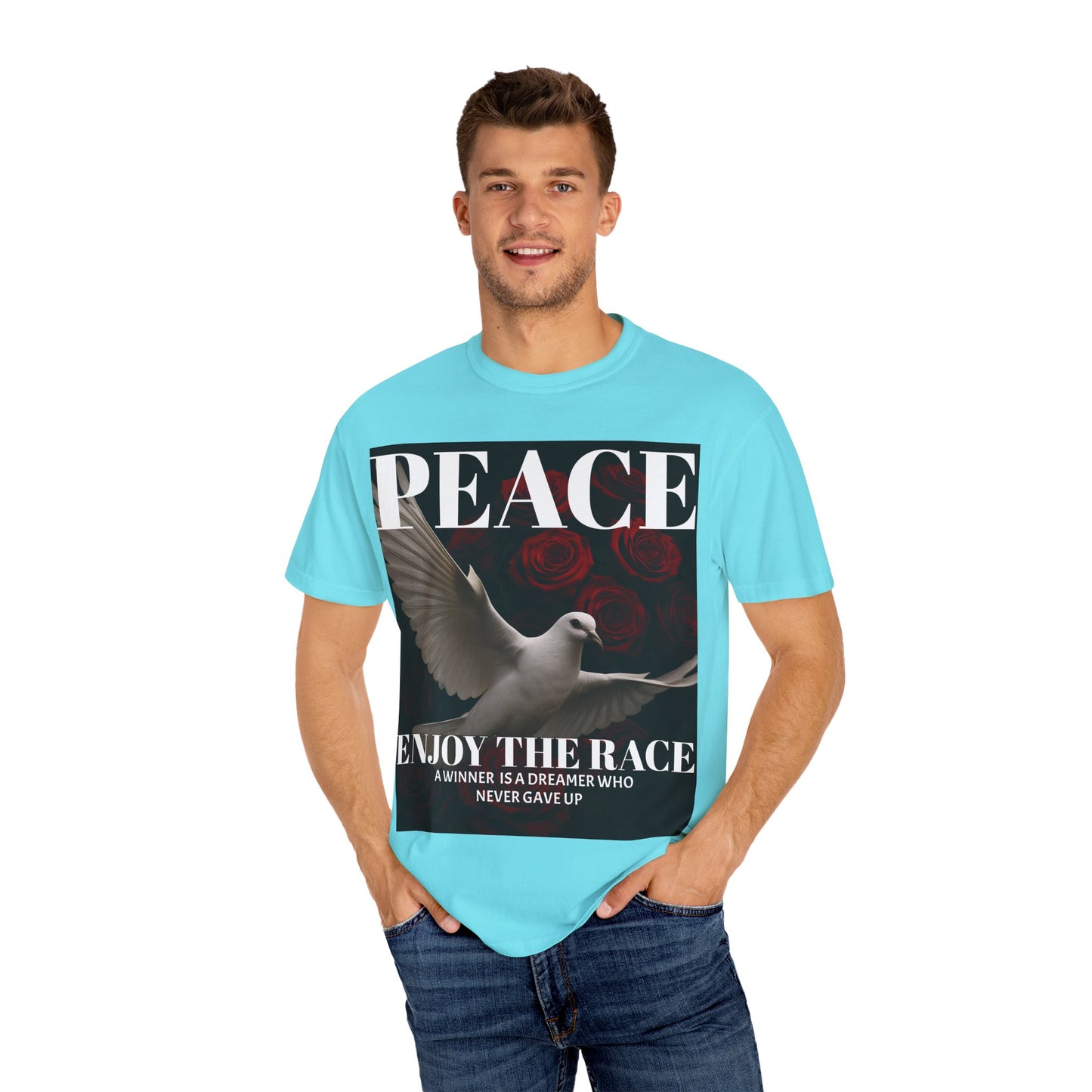 Peace & Inspiration Graphic T-Shirt, Unisex Tee for Dreamers, Motivational Apparel, Gift for Spiritual Seekers, Casual Wear