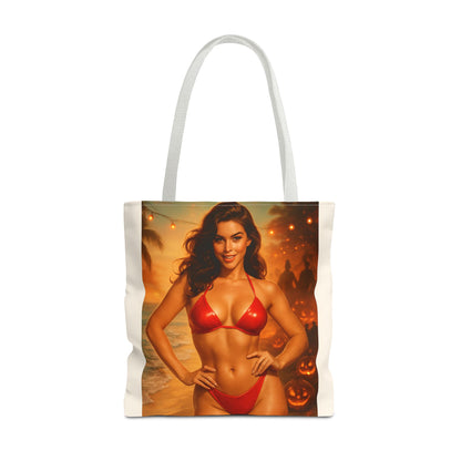 Spooky Beach Vibes Tote Bag, Halloween Beach Bag, Summer Tote, Fun Halloween Gift, Fashionable Carryall