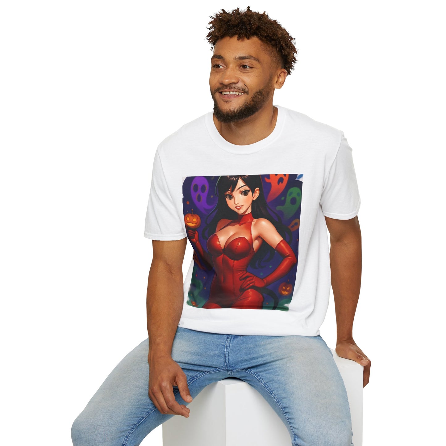 Halloween Devil T-Shirt - Spooky Cute Graphic Tee, Horror Theme Apparel, Gift for Halloween Party, Unisex Costume Shirt, Cosplay Tee