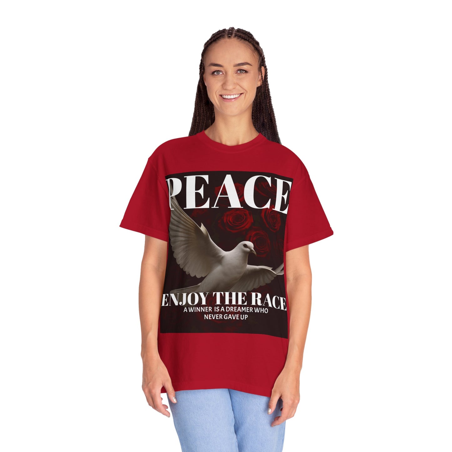Peace & Inspiration Graphic T-Shirt, Unisex Tee for Dreamers, Motivational Apparel, Gift for Spiritual Seekers, Casual Wear