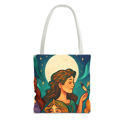Mystical Journey Tote Bag - Stylish, Artful Carry-All for Everyday, Festivals, and Gift Giving