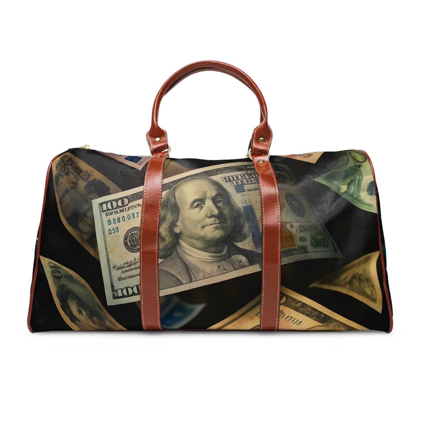 Stylish Money Design Waterproof Travel Bag, Travel Duffel for Weekend Trips, Gym Bag, Vacation Essentials, Gift for Travelers