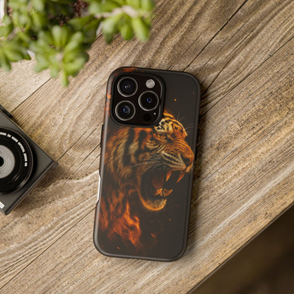 Phone Case - Flaming Tiger Tough Case