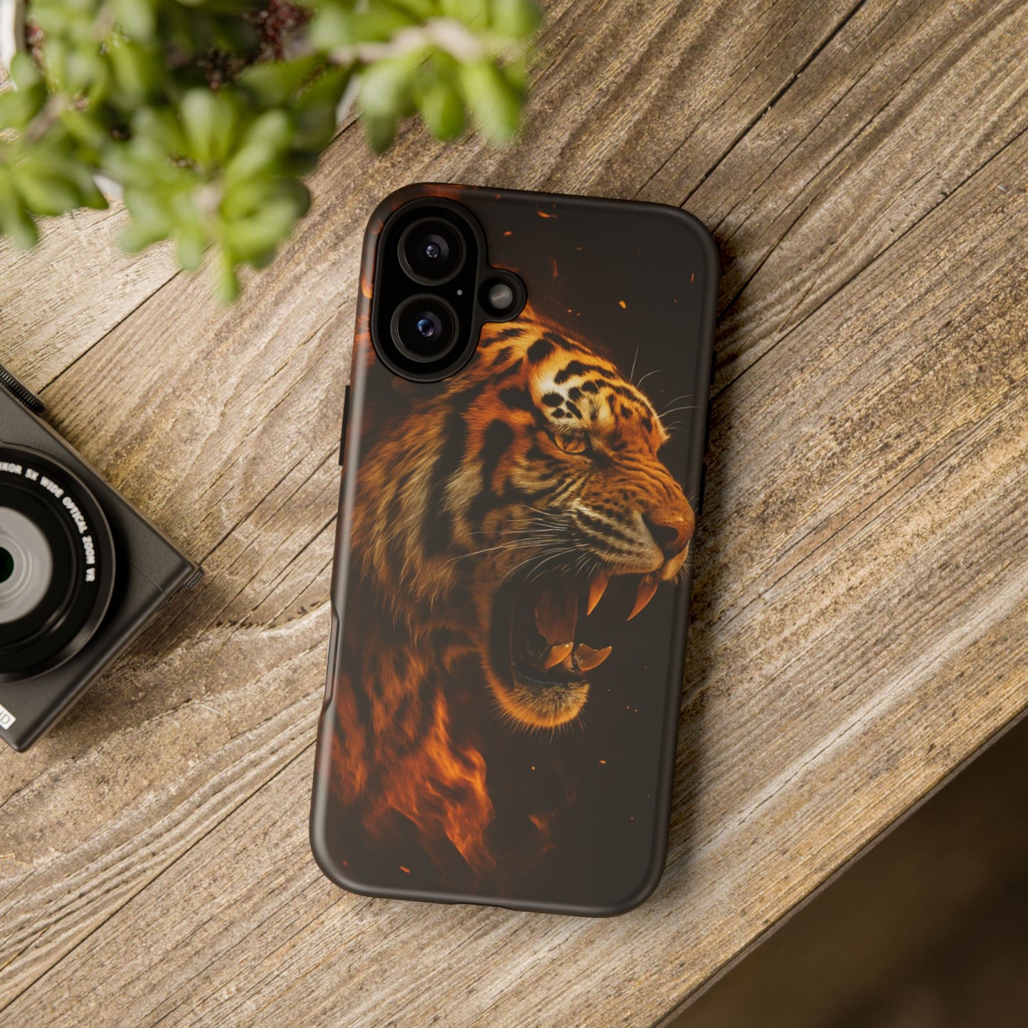 Phone Case - Flaming Tiger Tough Case