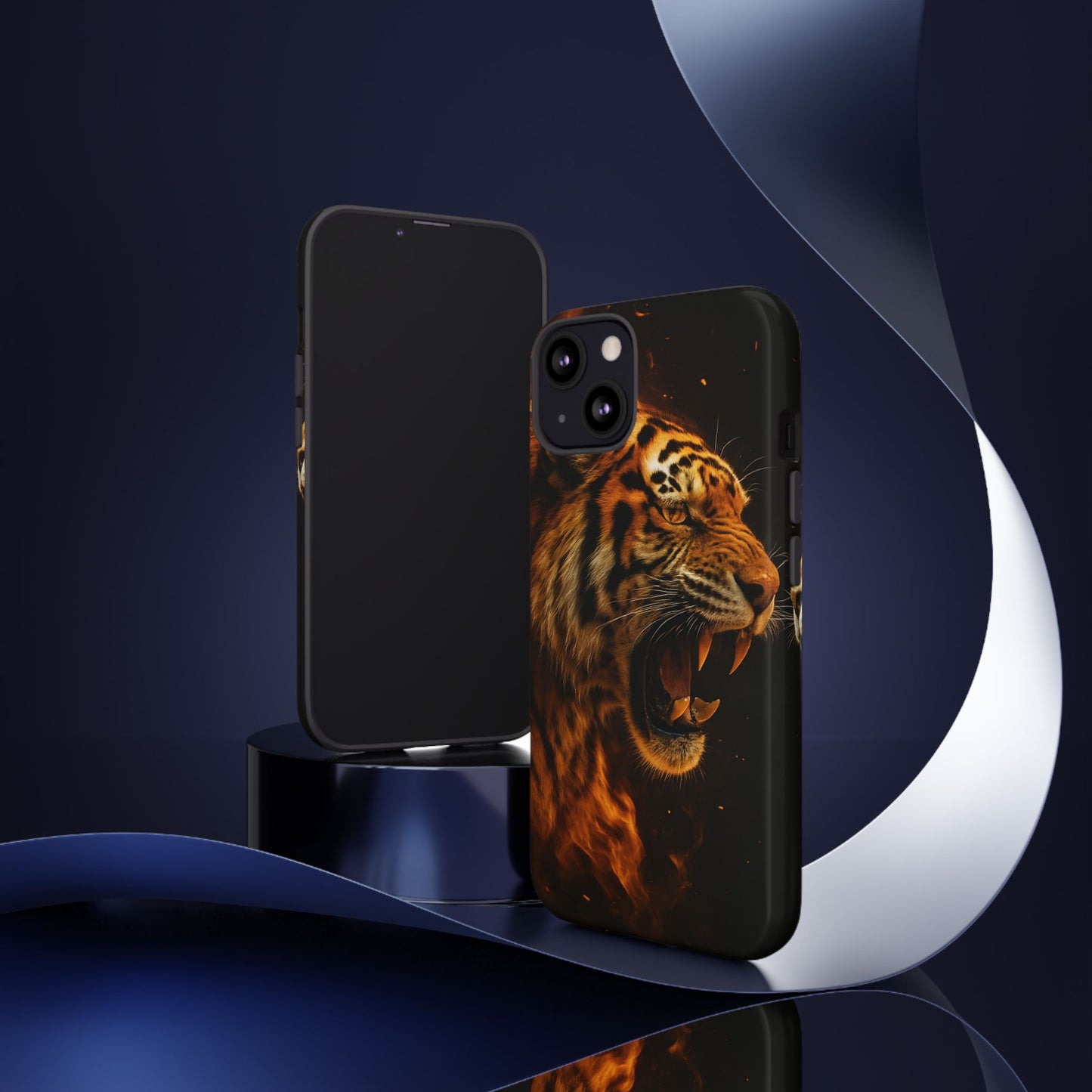 Phone Case - Flaming Tiger Tough Case