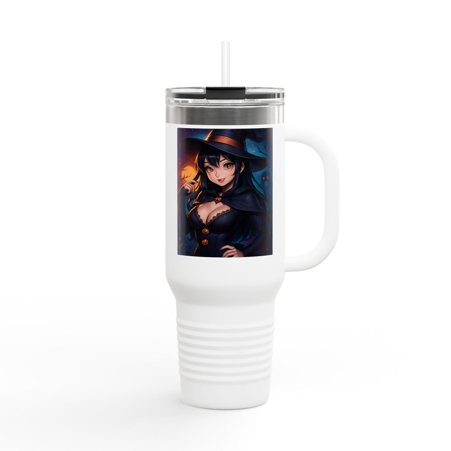Magical Insulated Travel Mug, 40oz - Perfect for Hot Beverages, Witch Themed Mug, Coffee Tumbler, Gifts for Halloween & Autumn